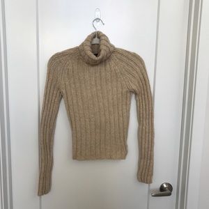 Tan Knit Wool Sweater